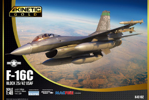 Kinetic Model Kits - F-16C Block 25-42 USAF Gold Kit 1:48 - 48102
