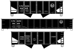 Accurail - HO Twin Hopper & Steel Gondola Union 3pc - 8165