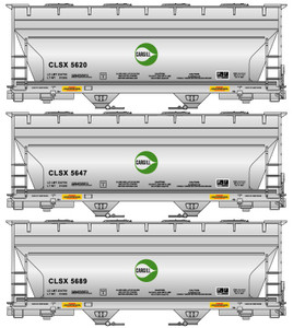 Accurail - Ho 2-Bay ACF Alum Cvd Hopper Cargill 3# - 8155