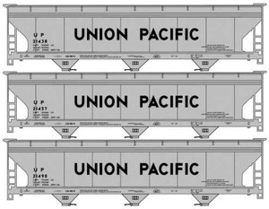 Accurail - HO 3-Bay ACF Covered Hopper UP 3car set - 8166