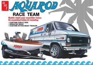 AMT-ERTL Models - Aqua Rod Race Team 1975 Van Boat Trailer - 1338