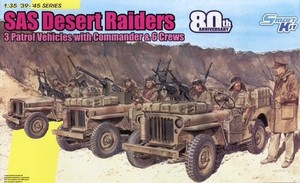 DML Military Kits - SAS Desert Raiders 3 Veh. w/crew 1:35 - 6931