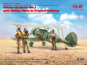 ICM Models - Gloster Gladiator Mk.I w/Brit Pilot 1:32 - 32043