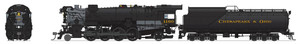 Broadway Limited - Ho C&O K-2 Mikado Para-4 1168 W/sd+s - 7591