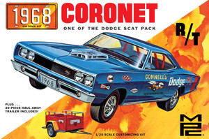 MPC Model Kits - 68 Dodge Coronet Hardtop w/trailer 1:25 - 975