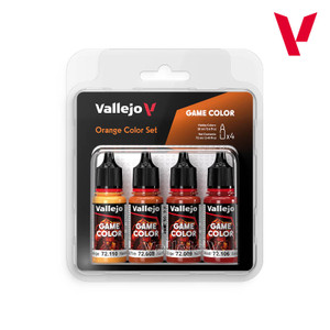 Vallejo Acrylic Paints - Game Color Orange Color Set 4pk - 72381