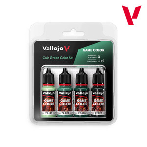 Vallejo Acrylic Paints - Game Color Cold Green Color Set 4pk - 72383