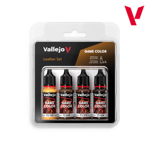 Vallejo Acrylic Paints - Game Color Leather Set 4pk - 72385