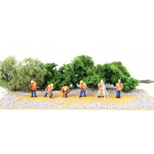 Bachmann Industries - Bachmann Trains - Miniature Scale Figures - HIGHWAY MAINTENANCE CREW (6pcs/pk) - O Scale - 33171 Bachmann Industries - Bachmann Trains - Miniature Scale Figures - HIGHWAY MAINTENANCE CREW (6pcs/pk) - O Scale - 33171