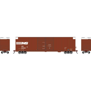Athearn - HO ATH 60' FMC Smooth Side Double Door Hi-Cube Box Car, NS Ex-SOU #620024 - -1967 Athearn - HO ATH 60' FMC Smooth Side Double Door Hi-Cube Box Car, NS Ex-SOU #620024 - -1967