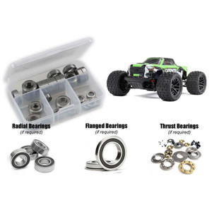 RC Screwz - Arrma Granite Grom Mega Monster RTR 1/18th  (#ARA2102) Rubber Shielded Bearing Kit - ARA053R