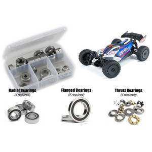 RC Screwz - Arrma Typhoon Grom Mega 4x4(#ARA2106) Rubber Shielded Bearing Kit - ARA056R RC Screwz - Arrma Typhoon Grom Mega 4x4(#ARA2106) Rubber Shielded Bearing Kit - ARA056R