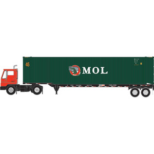 Athearn - HO ATH MOEU Set, 45' Container #030081 8/45' Chassis #418582/Yard Tractor #11657 (3) - -1823 Athearn - HO ATH MOEU Set, 45' Container #030081 8/45' Chassis #418582/Yard Tractor #11657 (3) - -1823