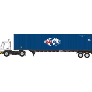 Athearn - HO ATH ECMU Set, 45' Container #801391 5/45' Chassis #418590/Yard Tractor #11801 (3) - -1825 Athearn - HO ATH ECMU Set, 45' Container #801391 5/45' Chassis #418590/Yard Tractor #11801 (3) - -1825
