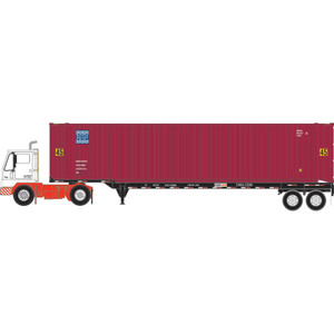 Athearn - HO ATH WFHU Set, 45' Container #902168 9/45' Chassis #418600/Yard Tractor #11727 (3) - -1827