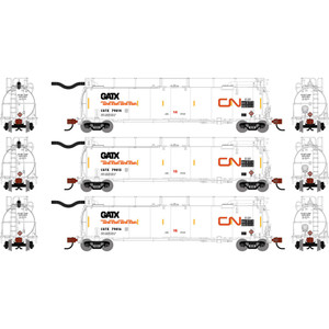 Athearn - N ATH TankTrain Intermediate, CGTX #79014/79015/79016 (3) - -1779 Athearn - N ATH TankTrain Intermediate, CGTX #79014/79015/79016 (3) - -1779