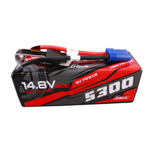 Gens - 5300mAh 4S 14.8V 60C G-Tech Hardcase Lipo battery:EC5 - 534S60E5GT Gens - 5300mAh 4S 14.8V 60C G-Tech Hardcase Lipo battery:EC5 - 534S60E5GT