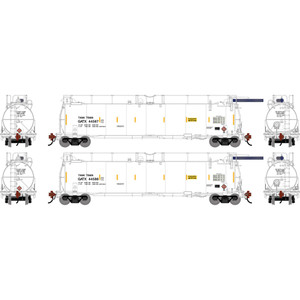 Athearn - HO GEN TankTrain Intermediate, GATX White #44587/44588 (2) - G-1342 Athearn - HO GEN TankTrain Intermediate, GATX White #44587/44588 (2) - G-1342
