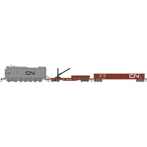 Athearn - HO ATH MOW Set, CN Fuel Oil Tank Car #80096/Derrick Car #499998/52' Mill Gondola  #137820 (3) - -1819 Athearn - HO ATH MOW Set, CN Fuel Oil Tank Car #80096/Derrick Car #499998/52' Mill Gondola  #137820 (3) - -1819