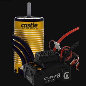 Castle Creations - COBRA 8, 25.2V ESC WITH LIMITED EDITION GOLD 1515-2200KV V2 SENSORED MOTOR - 010017204 Castle Creations - COBRA 8, 25.2V ESC WITH LIMITED EDITION GOLD 1515-2200KV V2 SENSORED MOTOR - 010017204