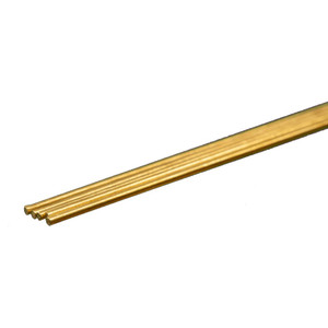 K & S Metals - Round Brass Rod: 1/32" OD x 12" Long - 8160