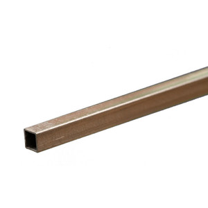 K & S Metals - Square Aluminum Tube: 3/16" OD x 0.014" Wall x 12" Long  - 83013