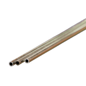 K & S Metals - Round Aluminum Tube: 1/8" OD x 0.014" Wall x 12" Long - 8102