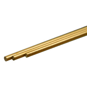 K & S Metals - Round Brass Rod: 0.081" OD x 12" Long - 8168