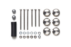Tamiya - JR Adjustable Mass Dampers, 2.5G Weights X6/Silver - 95608