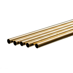 K & S Metals - Round Brass Tube: 9/32" OD x 0.014" Wall x 36" Long - 1150 K & S Metals - Round Brass Tube: 9/32" OD x 0.014" Wall x 36" Long - 1150