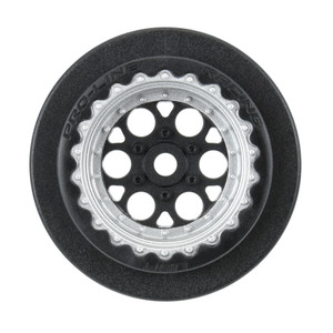 Pro-line Racing - Showtime+ Black/Silver Wheels (2) for Losi Mini No-Prep Drag Car Rear - 283413 Pro-line Racing - Showtime+ Black/Silver Wheels (2) for Losi Mini No-Prep Drag Car Rear - 283413