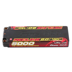 Gens - 7.6V 5000mAh 2S 140C LiHV: 5.0mm Bullet Redline 2.0 - 50002S14D5 Gens - 7.6V 5000mAh 2S 140C LiHV: 5.0mm Bullet Redline 2.0 - 50002S14D5
