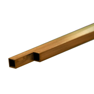 K & S Metals - Square Brass Tube: 5mm OD x 0.45mm Wall x 300mm Long - 9853 K & S Metals - Square Brass Tube: 5mm OD x 0.45mm Wall x 300mm Long - 9853