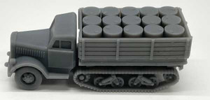 Phoenix Precision Model - HO Half Track Drum filled bed flcar load - 31045