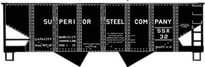 Accurail - HO 2Bay ACF CV Hopper Superior Steel Co. - 81722