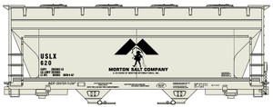 Accurail - Ho 2-Bay ACF Morton Salt Cvd Hopper - 81711