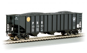 Bachmann - HO 100t 3 Bay Hopper PRR Yellow Ball - 18724