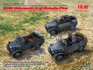ICM Models - Wehrmacht Einheits Pkw 3pc Set 1:35 - DS3513