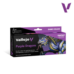Vallejo Acrylic Paints - Game Color New Purple Dragons Set - 72194