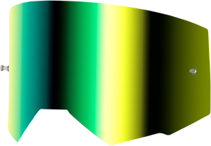 Fly Racing - Single Lens W/ Post Adult W/ Iridescent Grn Mirror Lens - 37-5414