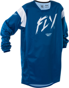 Fly Racing - Youth Kinetic Stoke Jersey Navy/white Ys - 378-526YS
