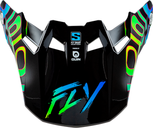 Fly Racing - Formula S Carbon Zen Visor Black Carbon/blue/yellow Md/lg - 73-4482