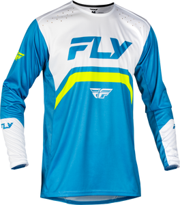 Fly Racing - Rayce Bicycle Jersey Blue/white/lime Green Lg - 378-052L