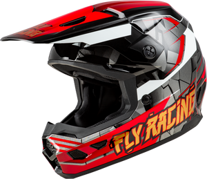 Fly Racing - Youth Kinetic Scorched Helmet Red/black/white Yl - A0030639YL