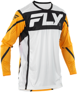 Fly Racing - Lite Jersey White/black/mustard Lg - 378-723L