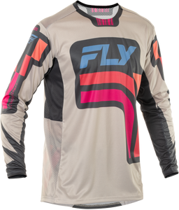 Fly Racing - Lite Vice Jersey Light Grey/pink/coral Sm - 378-724S
