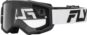 Fly Racing - Youth Focus Goggle White/black W/ Clear Lens - 37-51158Y