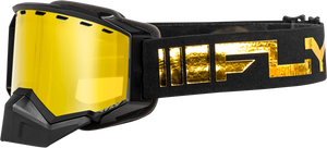 Fly Racing - Zone Snow Goggle Black/gold W/ Gold Mirror/yellow Lens - FLB-24Z1