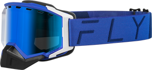 Fly Racing - Zone Pro Snow Goggle Blue W/ Blue Mir/plrzd Smoke Lens - FLB-24ZP8
