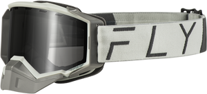 Fly Racing - Zone Pro Snow Goggle Grey W/ Silver Mir/plrzd Smoke Lens - FLB-24ZP7